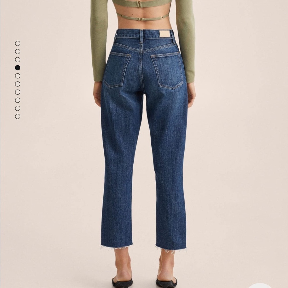 MANGO Highwaist Straight Cropped Jeans